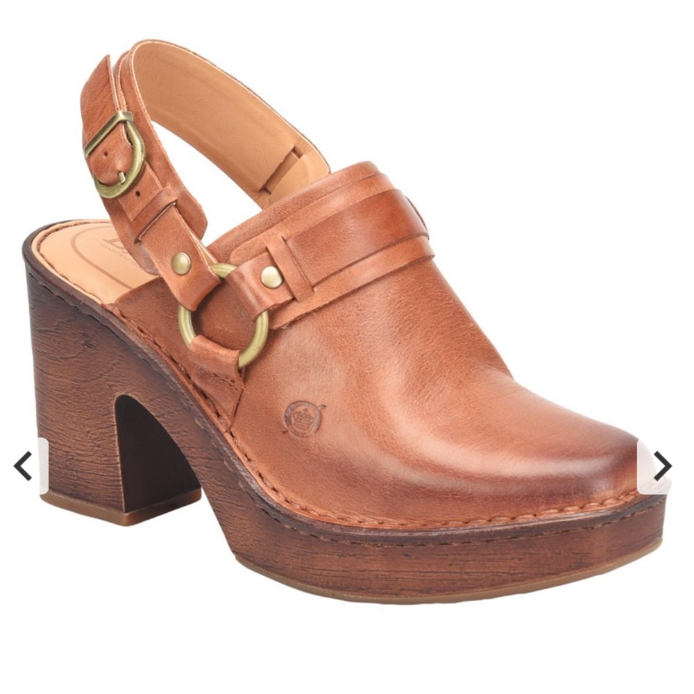 Hudson Leather Sling Strap Harness Clogs